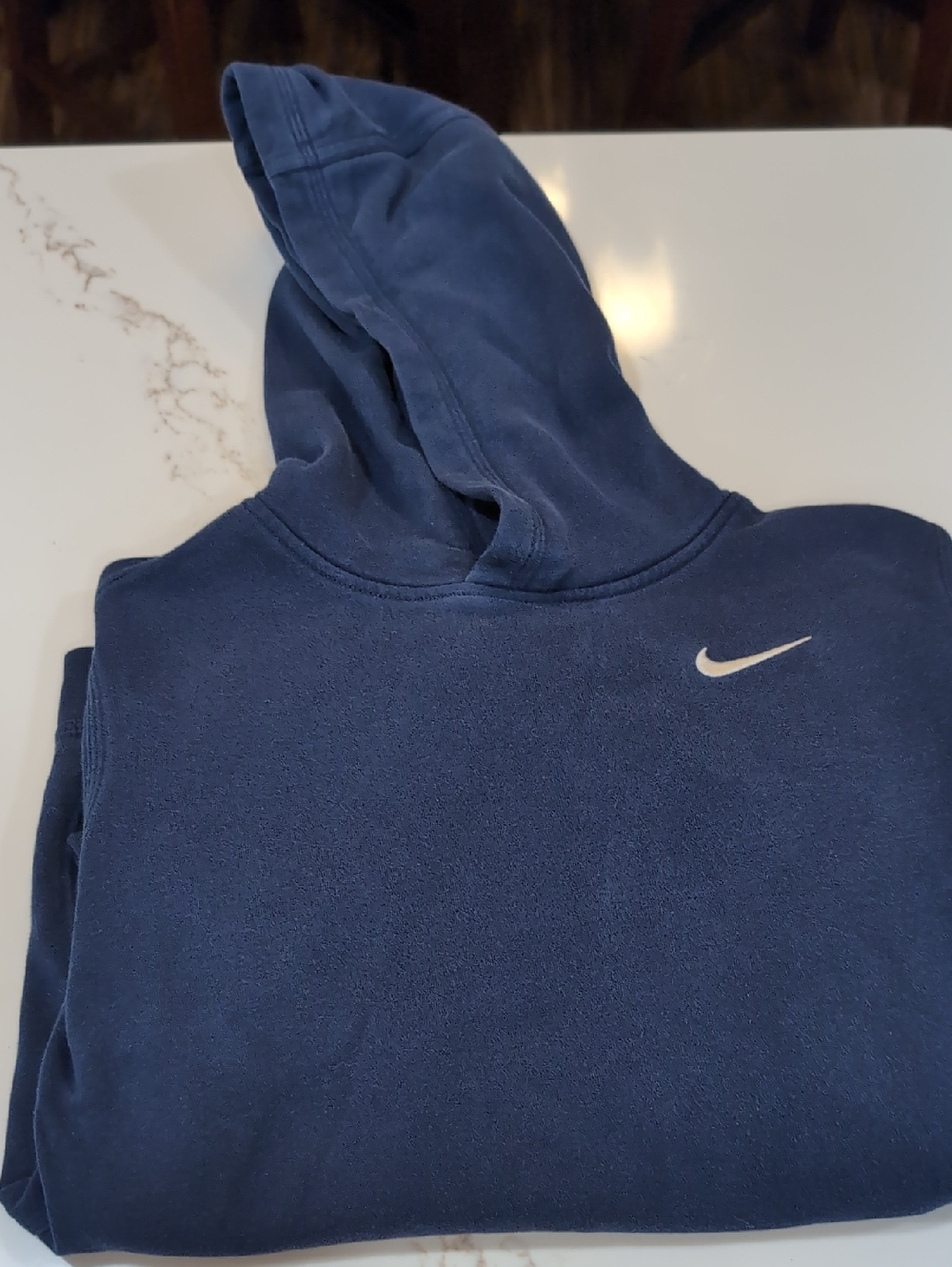 Two Nike Youth XL Hoodies, Navy and Black